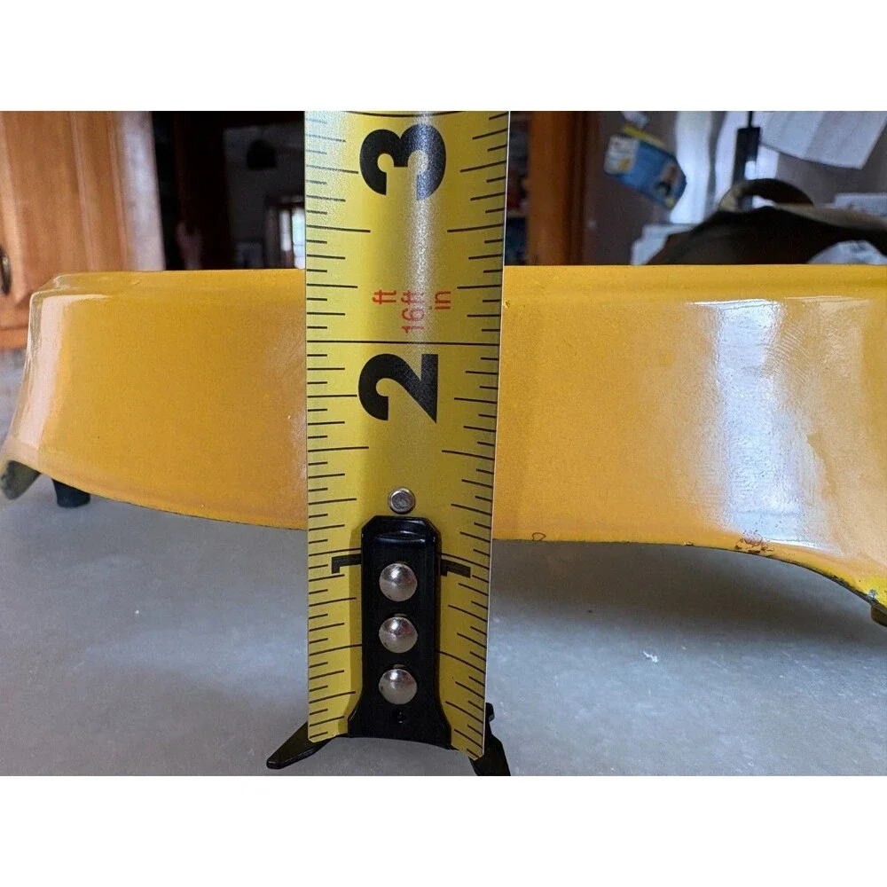Vintage Le Creuset Yellow Cast Iron Enamel Trivet 8